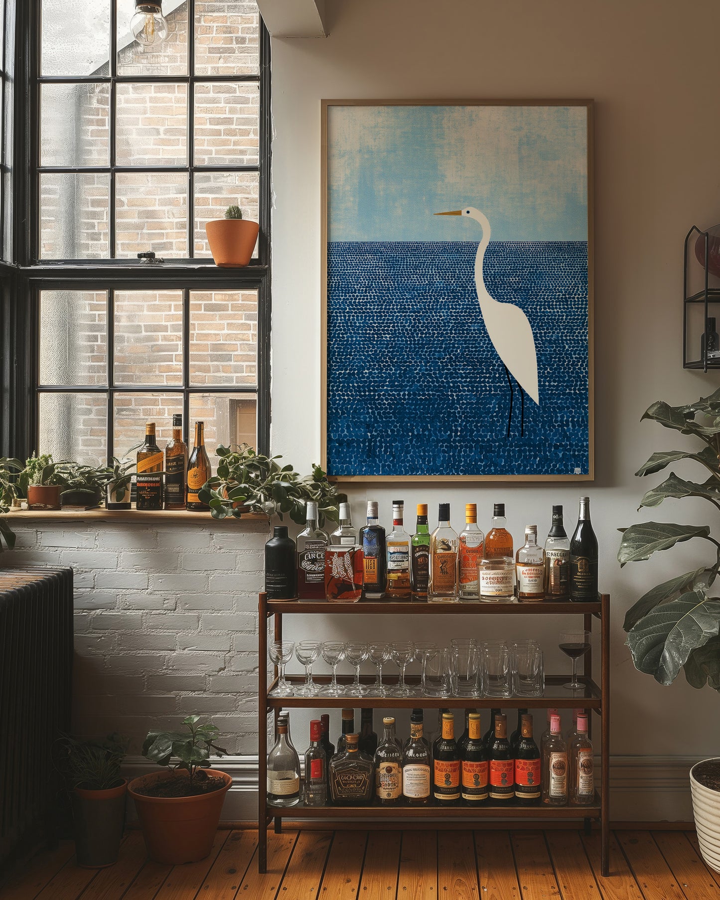 Egret in the Blue Shallows