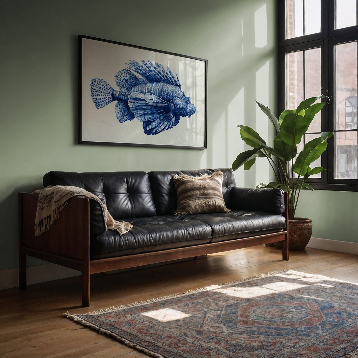 Lionfish in Indigo Ink
