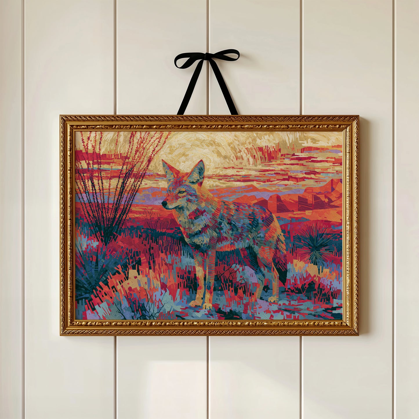 Coyote at Sundown, Fauvist Desert