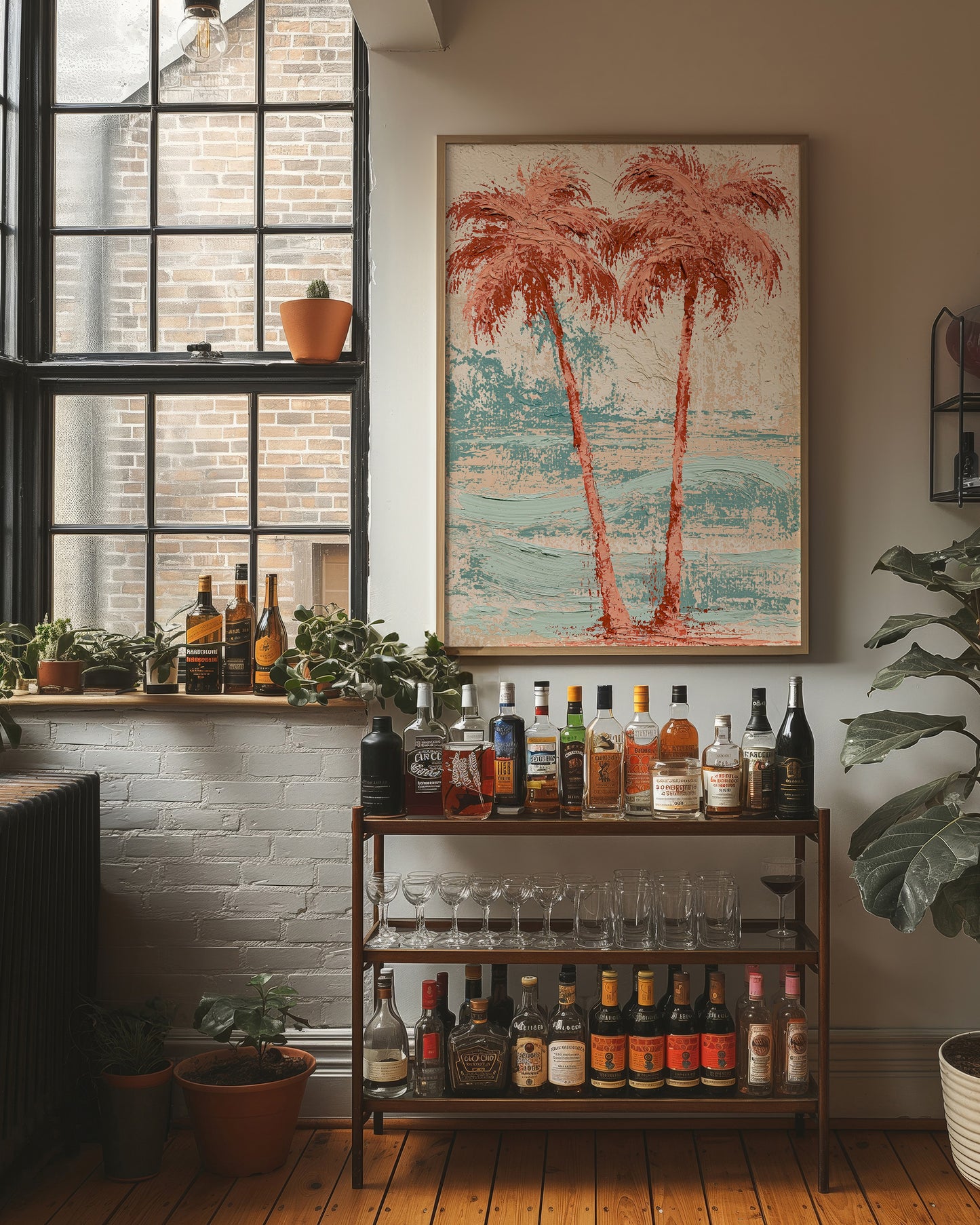 Two Palms Lean In, Coral Heart