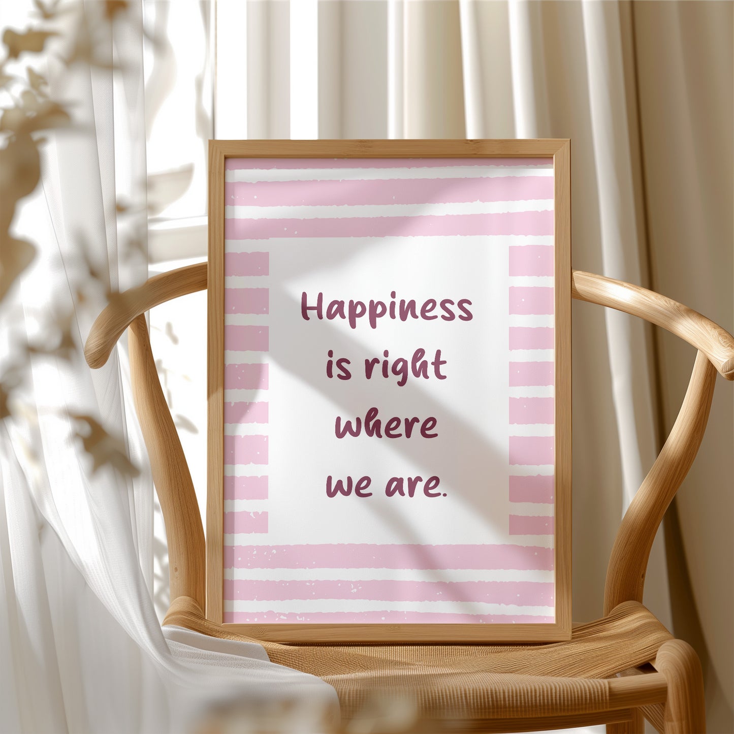 Happiness in Pink Stripes
