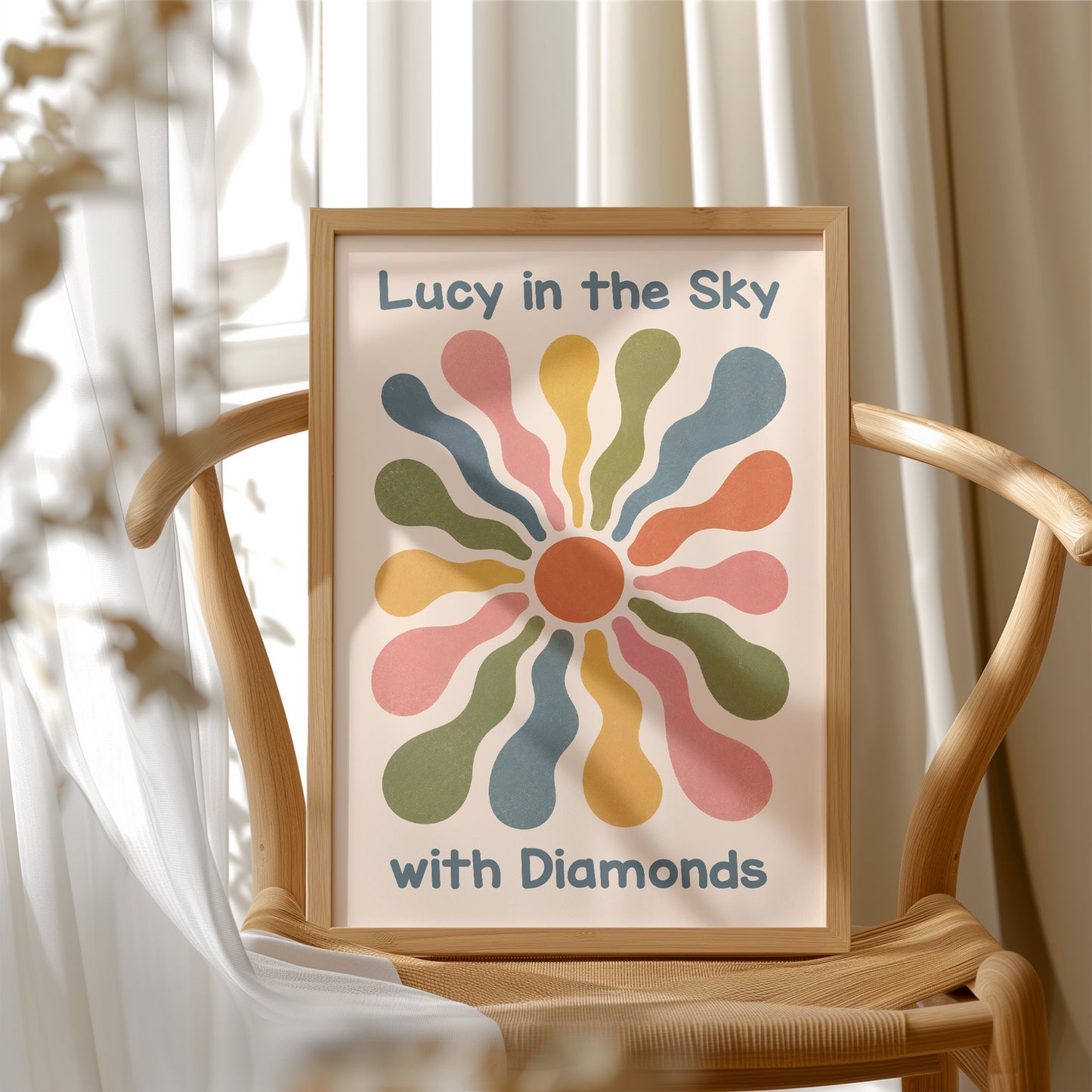 Groovy Sunburst Rays (Bubble Type)