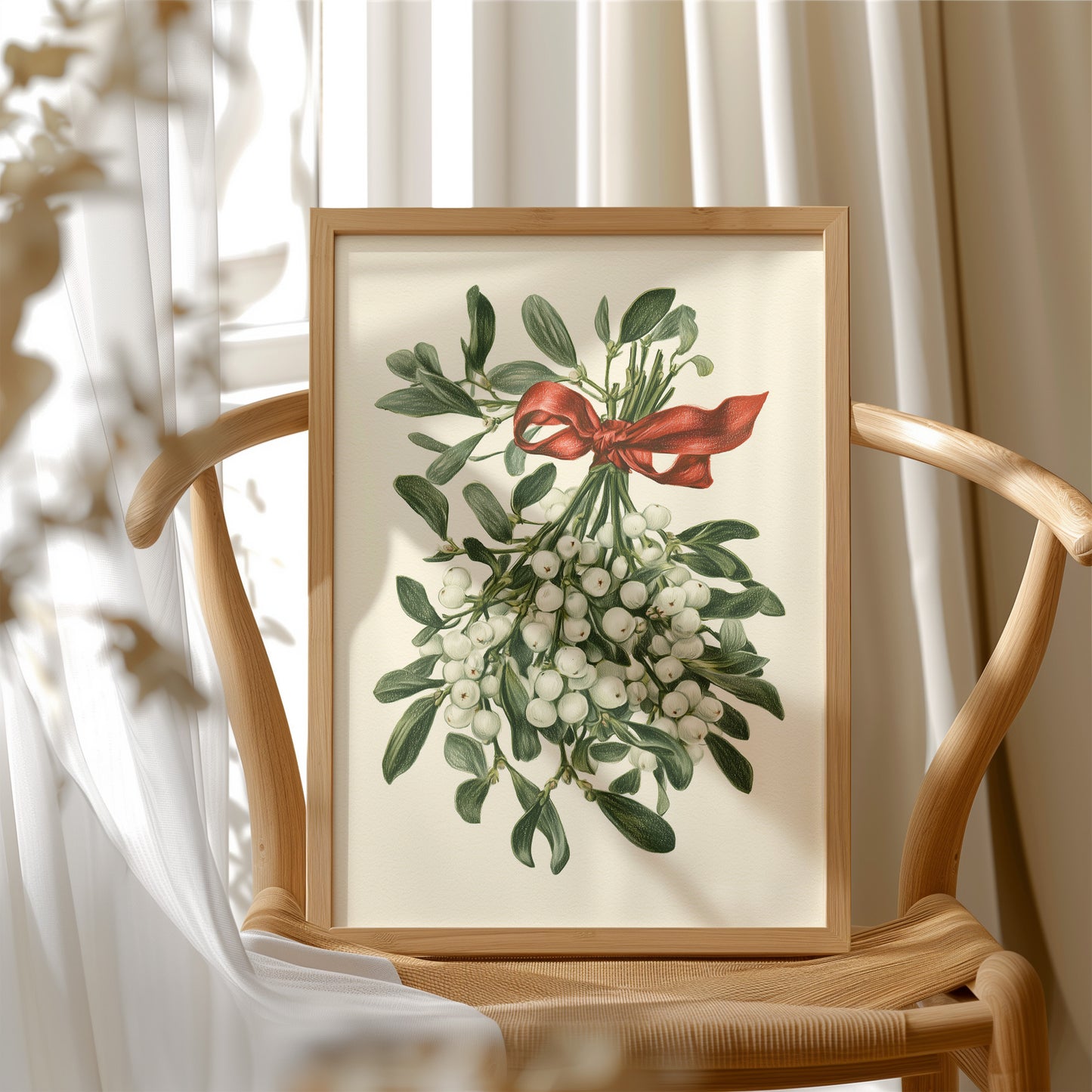 Mistletoe, Tied in Red
