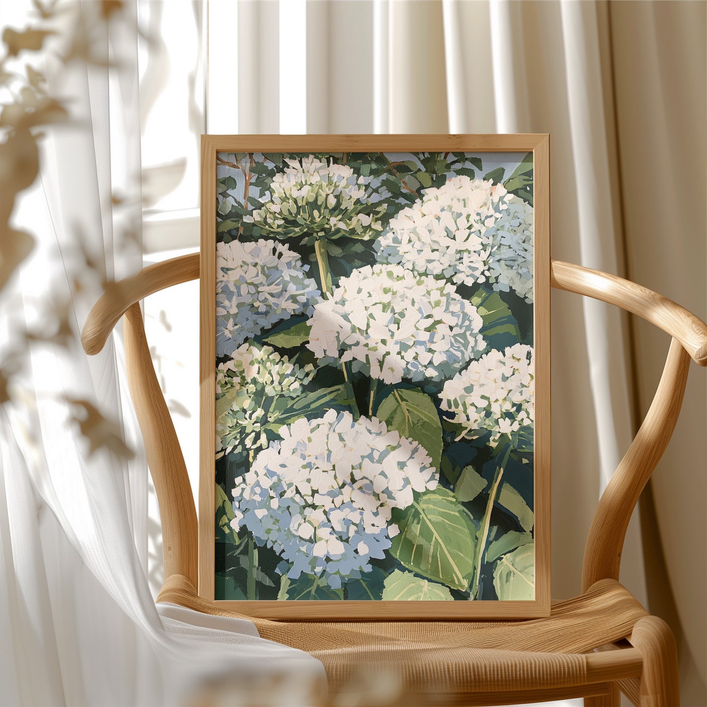 Hydrangea Garden In Full Bloom