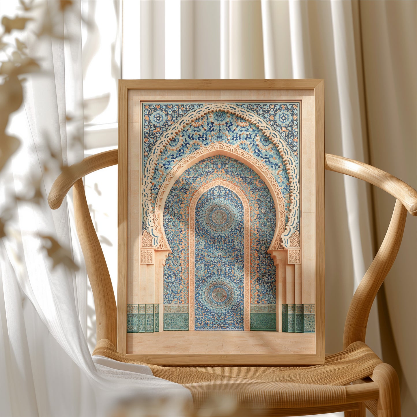 Moroccan Archway In Mosaic Blue