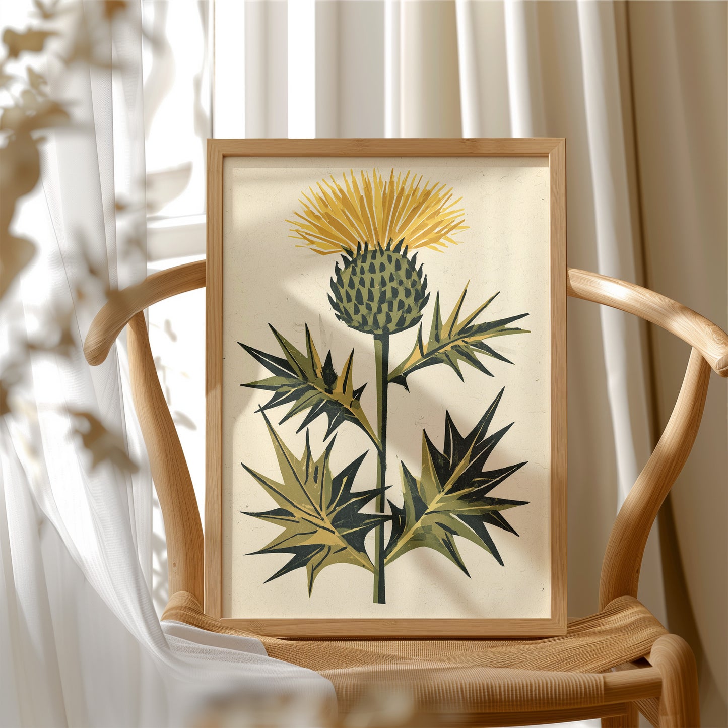 Golden Thistle in Bloom