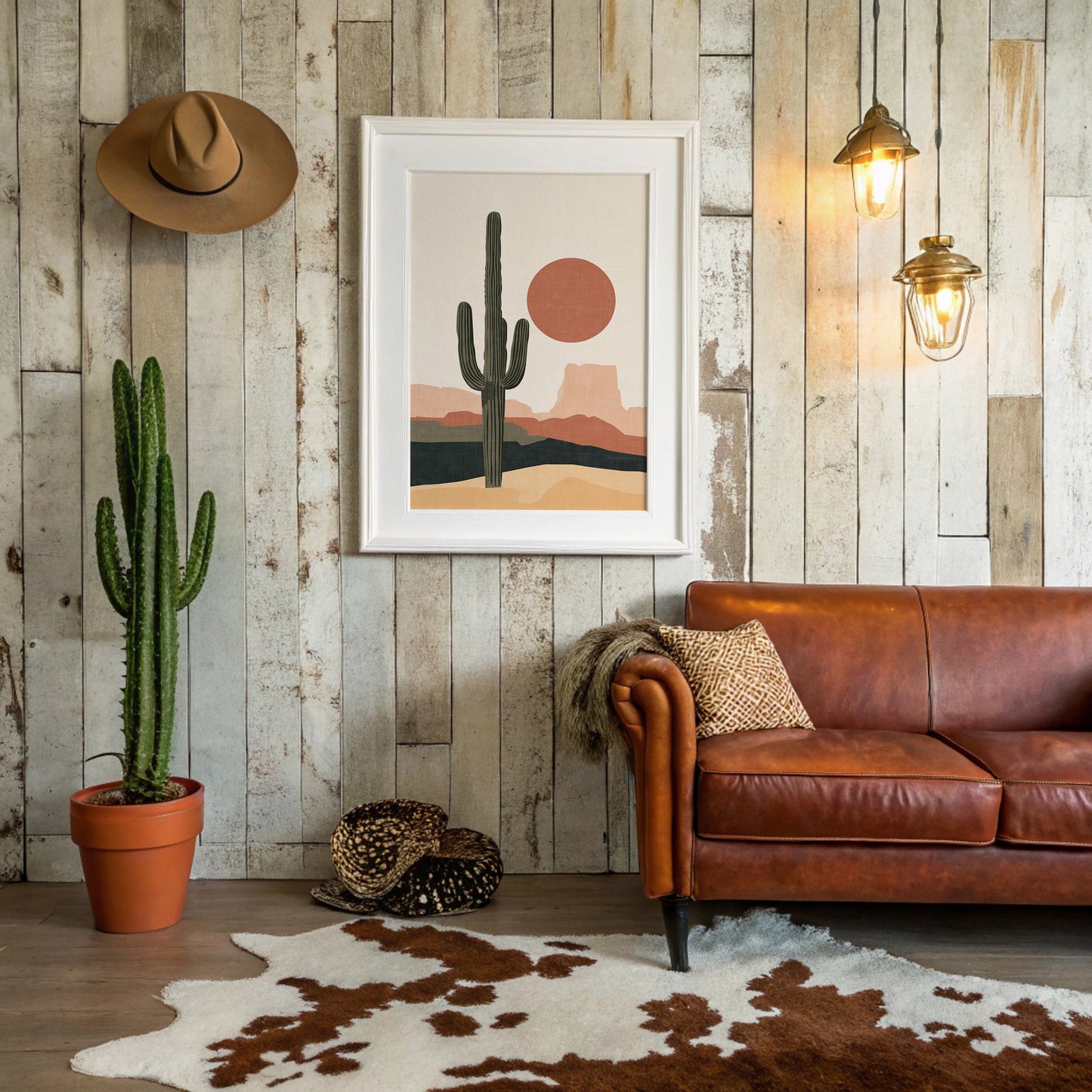 Minimalist Desert Sun Print