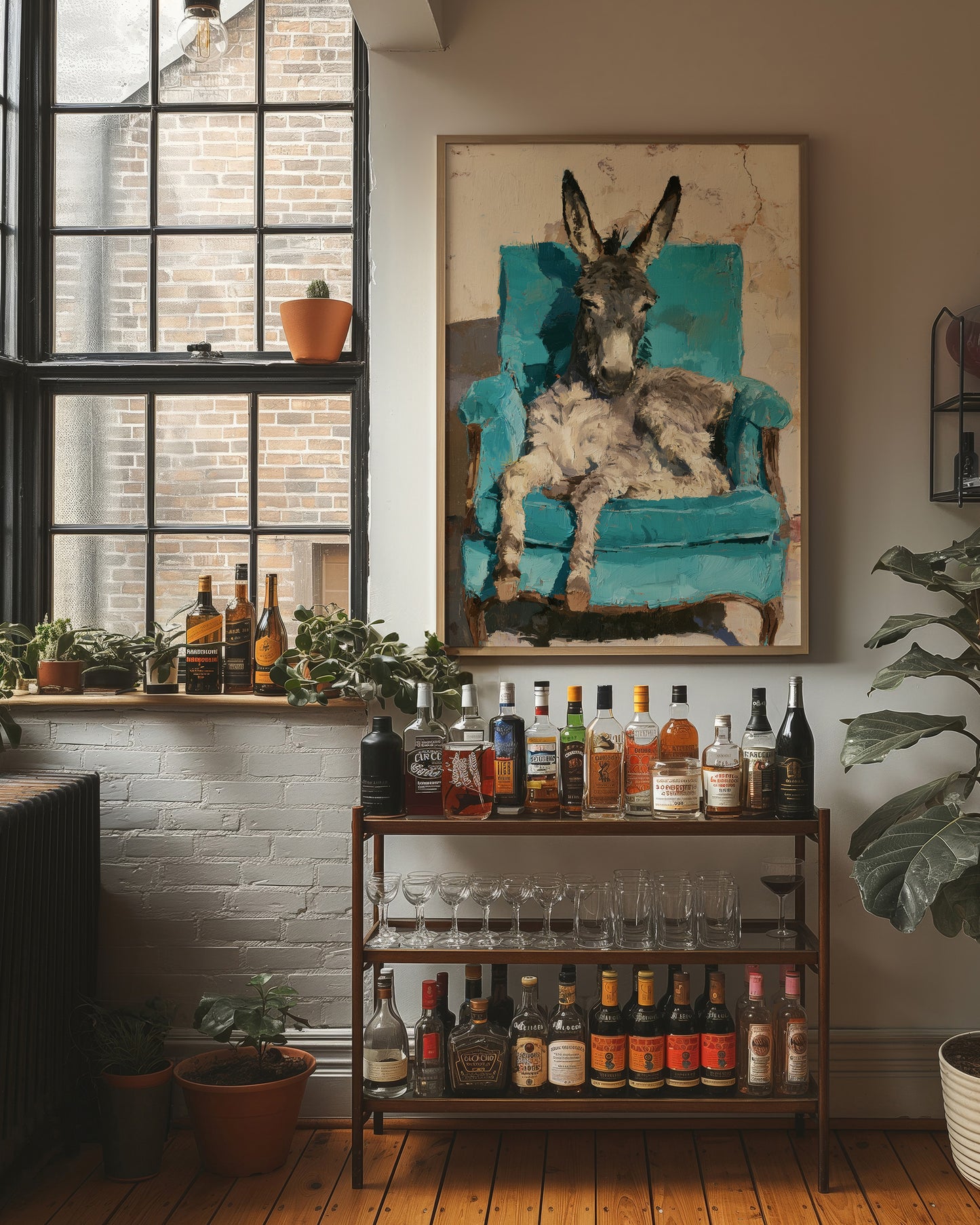 Donkey on a Turquoise Throne