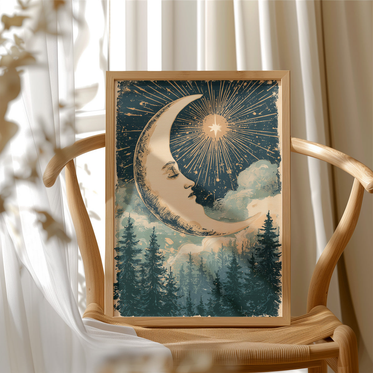 Crescent Moon and the Radiant Star