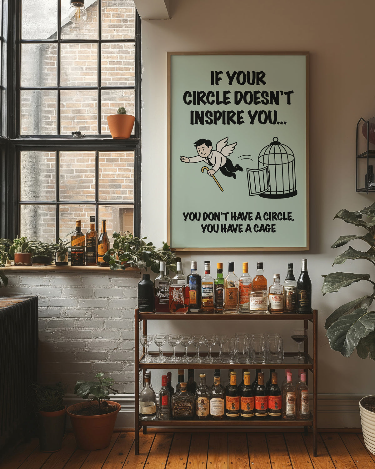 Circle or Cage Motivational Art