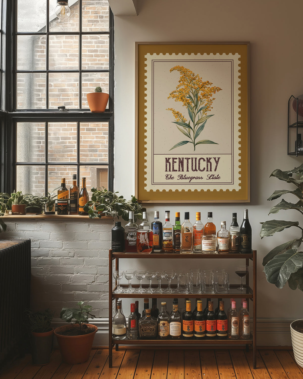 Kentucky Goldenrod Watercolor Stamp