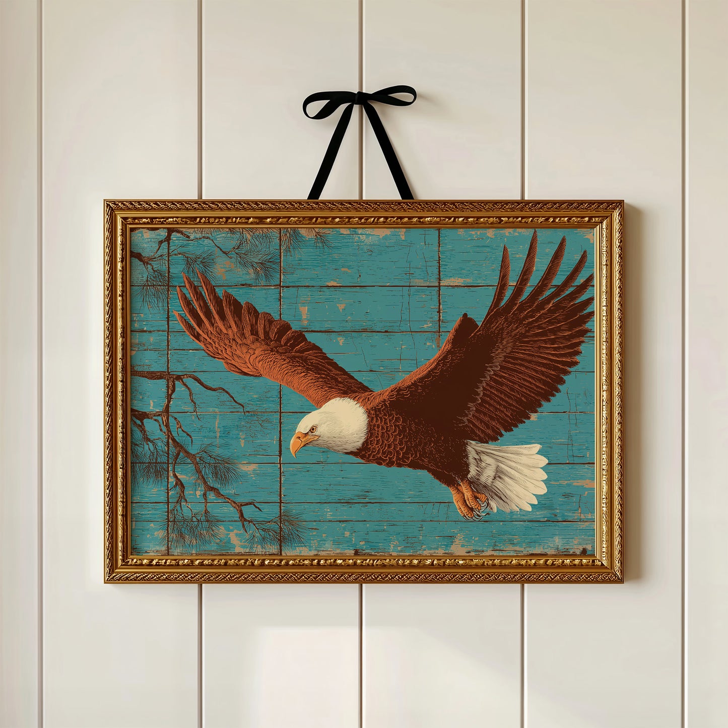 Wings Over Weathered Wood