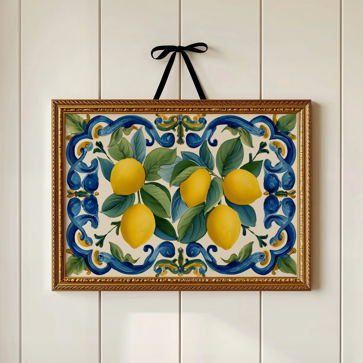 Lemons Framed in Blue