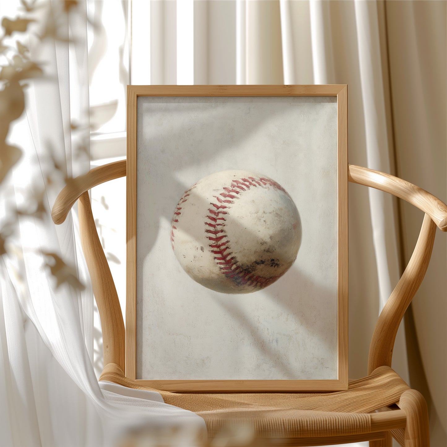 Vintage Baseball in Neutral Tones