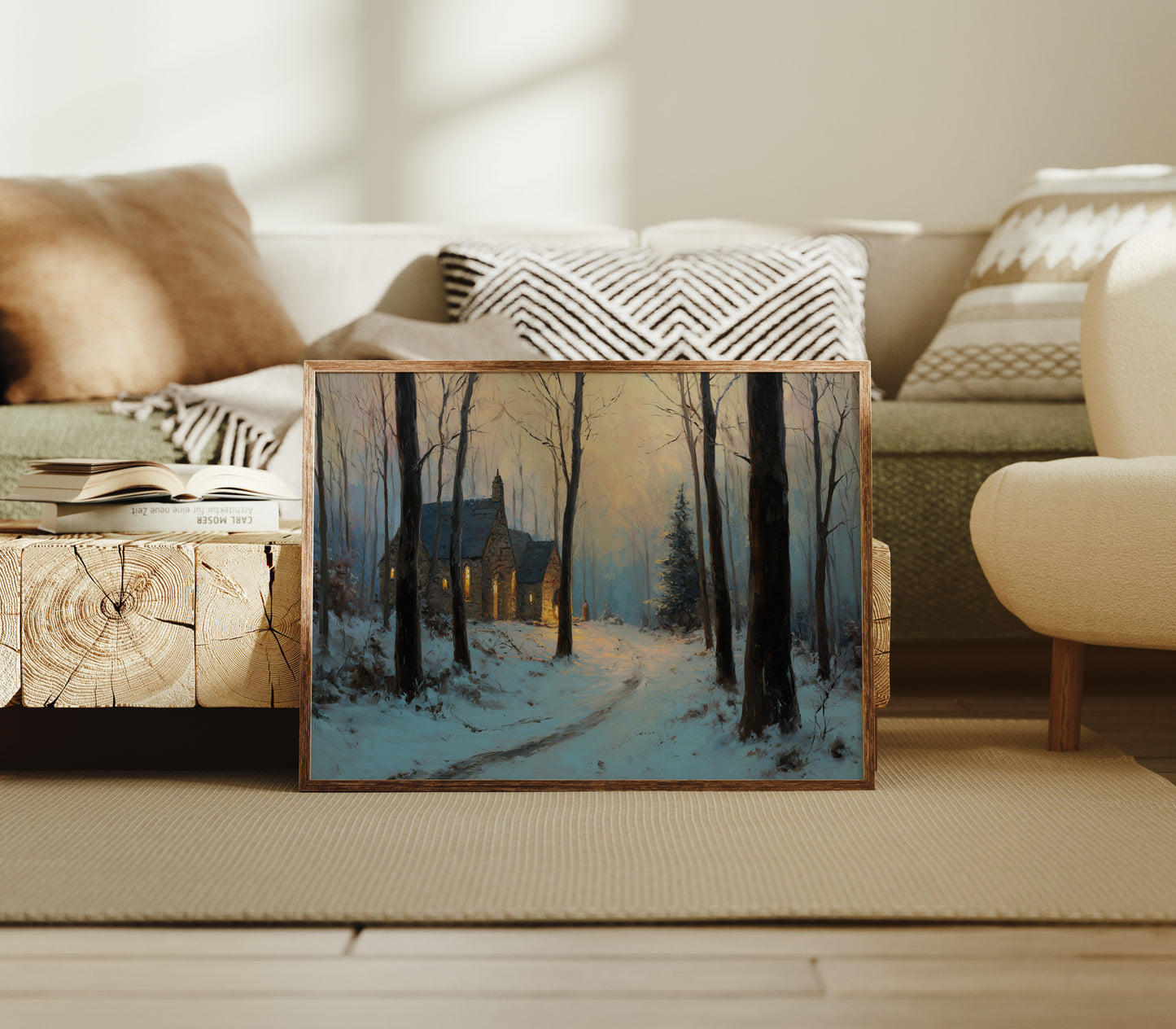 Warm Light in Winter Woods