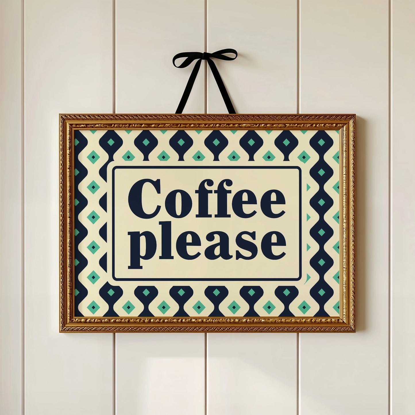 Coffee Please Retro Kitchen Sign