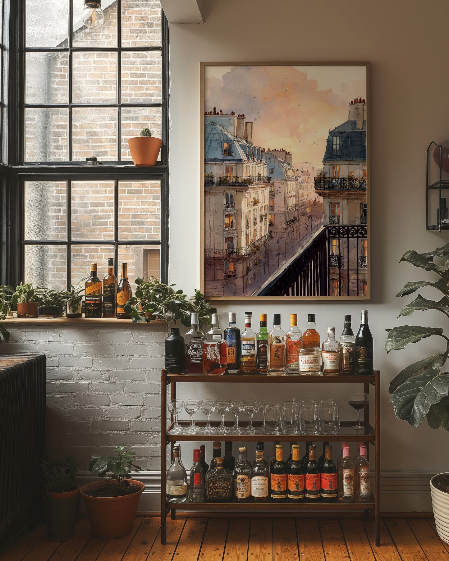 Evening Light Over Paris Rooftops