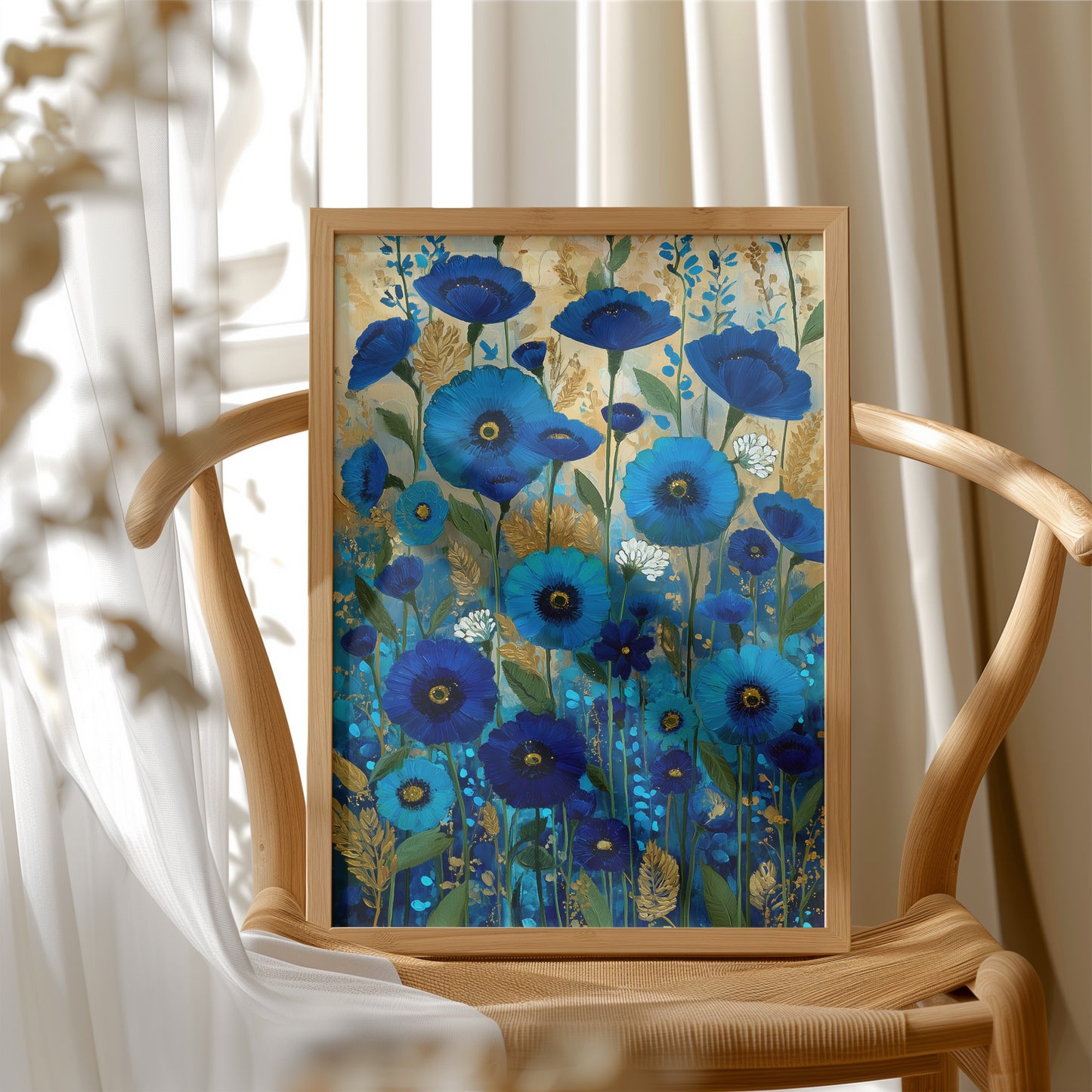 Midnight Blooms in Blue