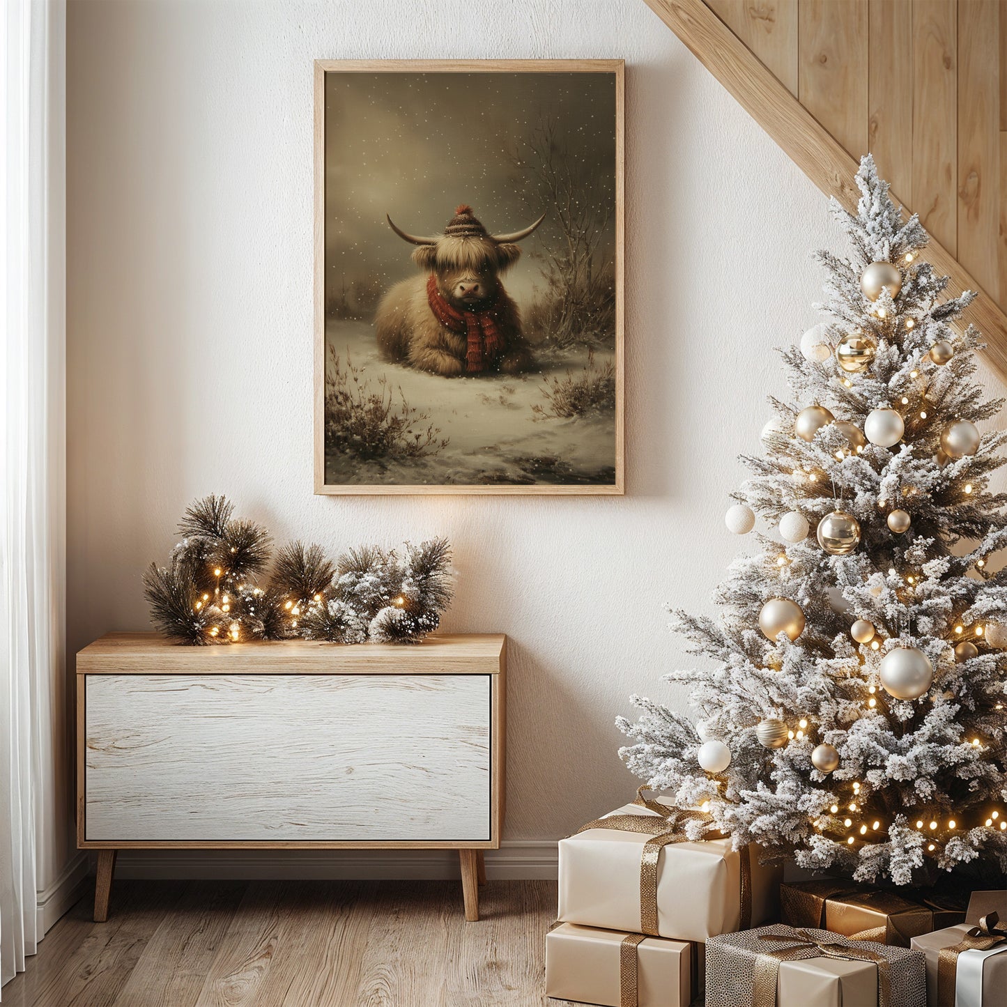 Highland Calm In Falling Snow