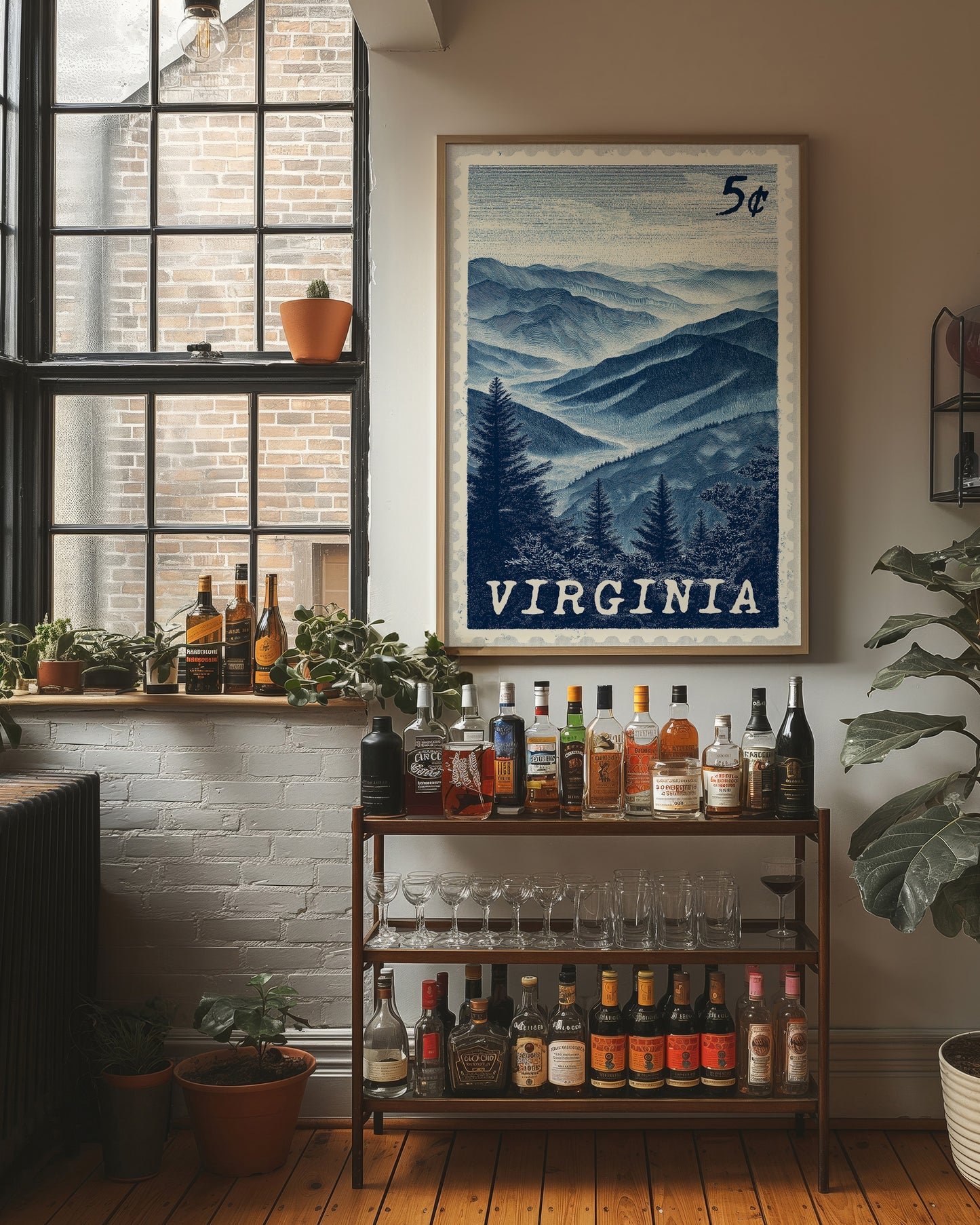 Virginia Blue Ridge Stamp Art