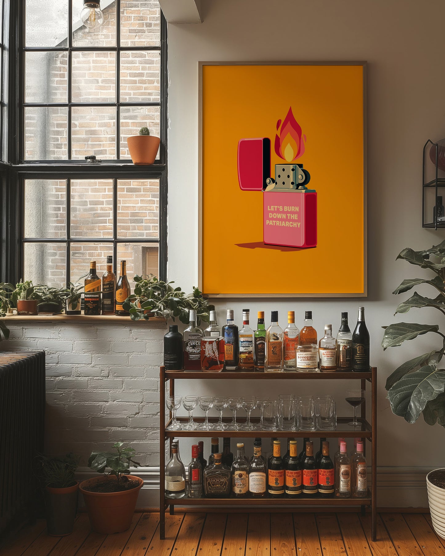 Let’s Burn Down the Patriarchy Art Print