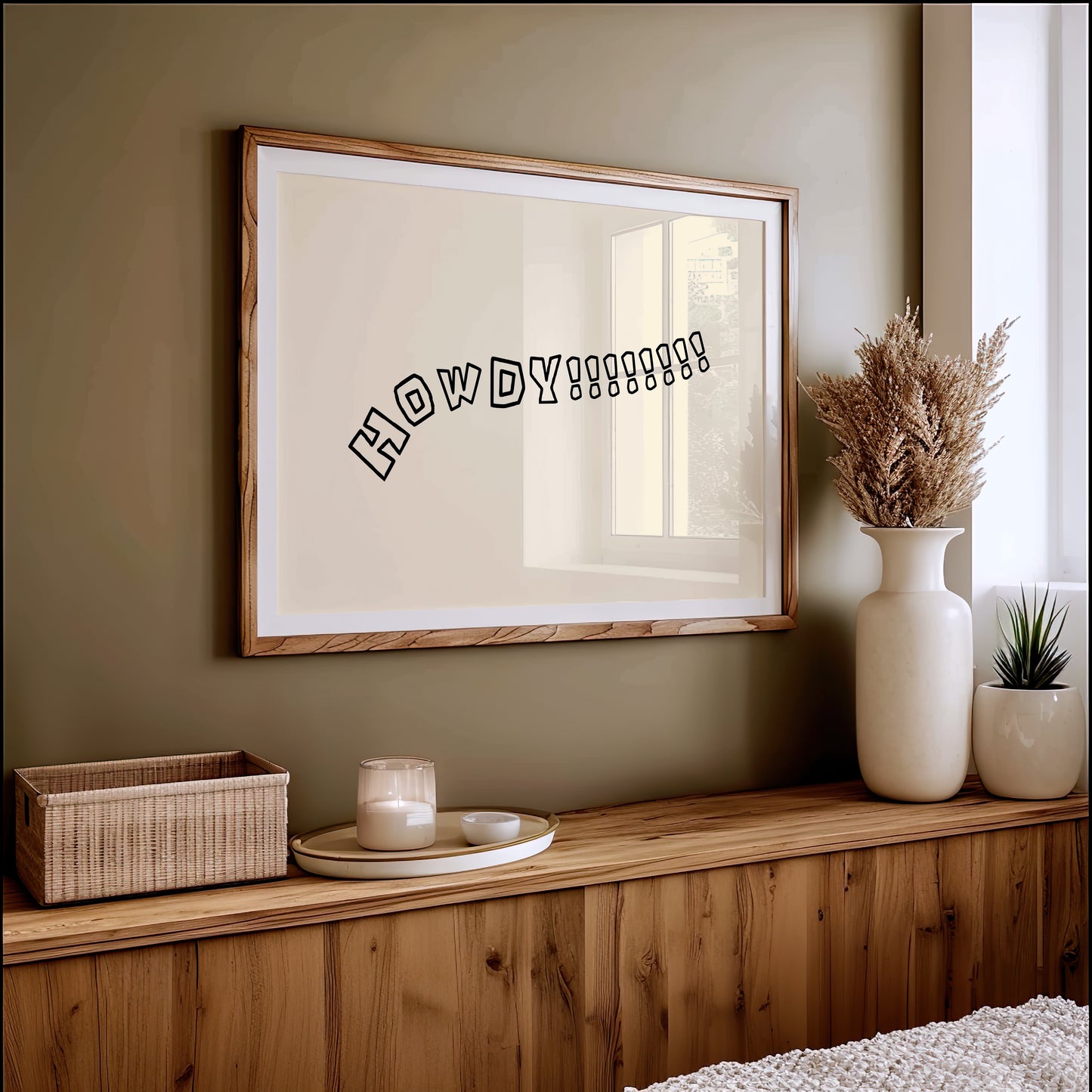 Howdy Western Typography Wall Art