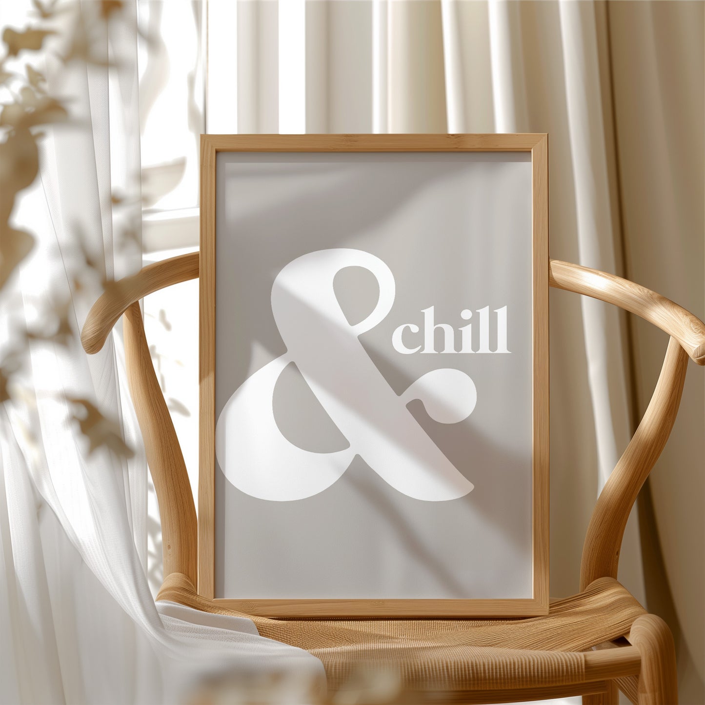 And Chill Minimalist Typography Print