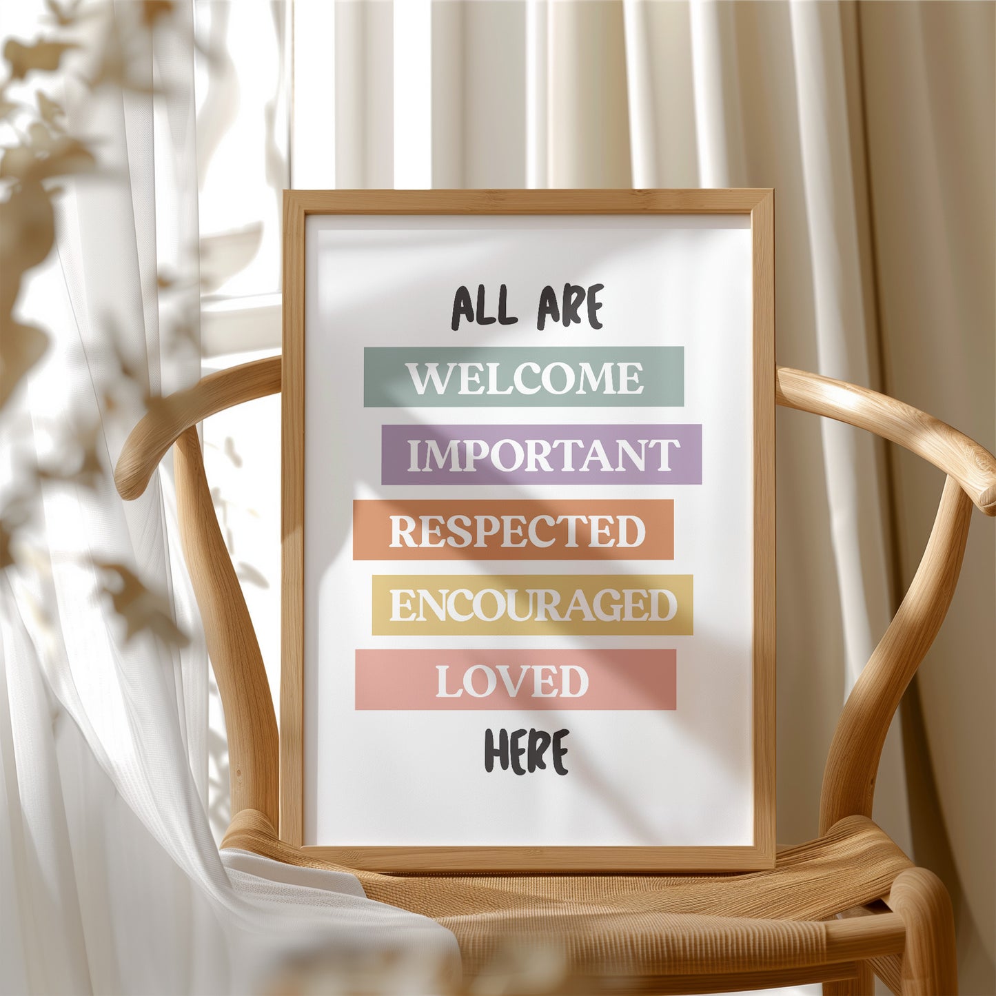 All Are Welcome Classroom Affirmation Print