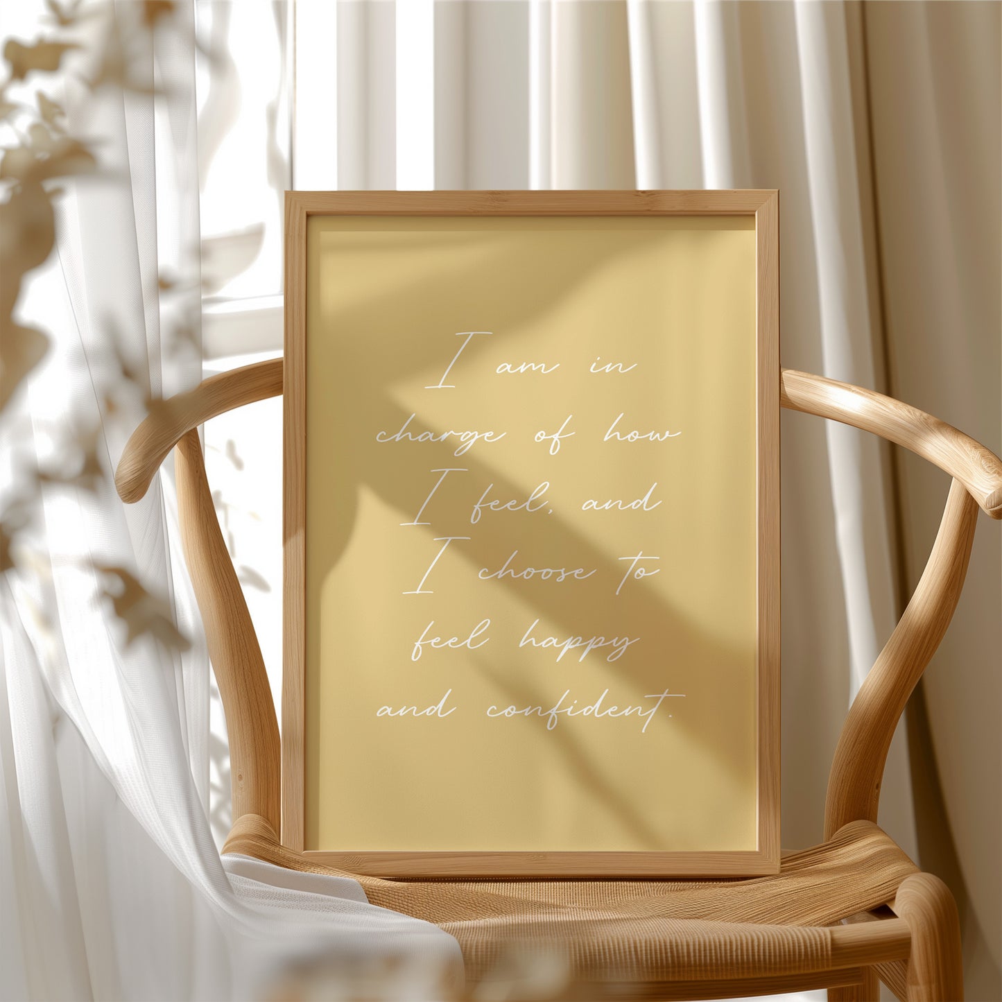 I Choose Happy And Confident Quote Print