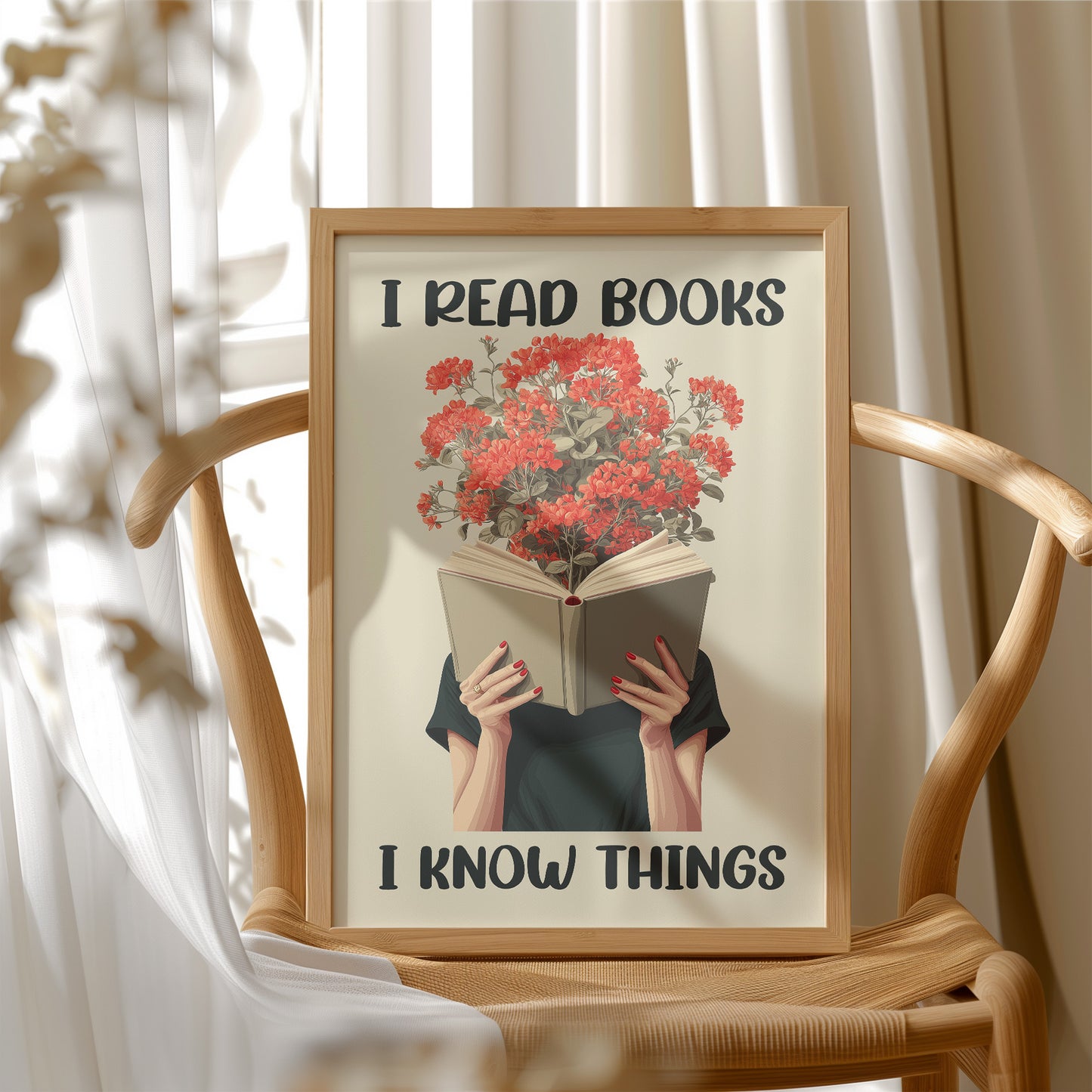 I Read Books I Know Things Reader Quote Art