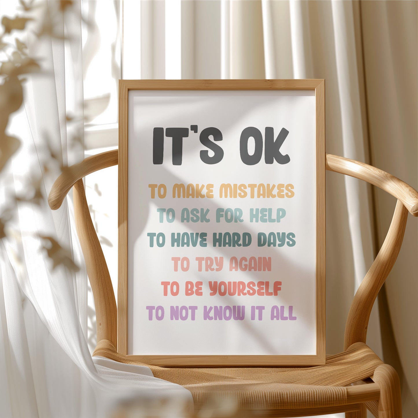 Its OK To Make Mistakes Affirmation Poster