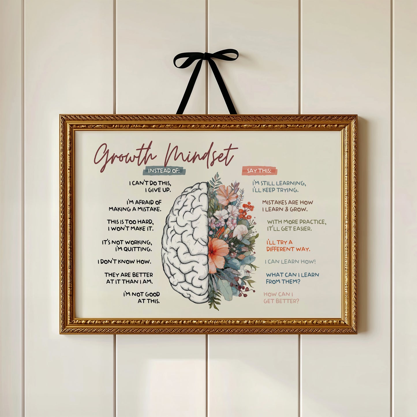 Growth Mindset Canvas Art