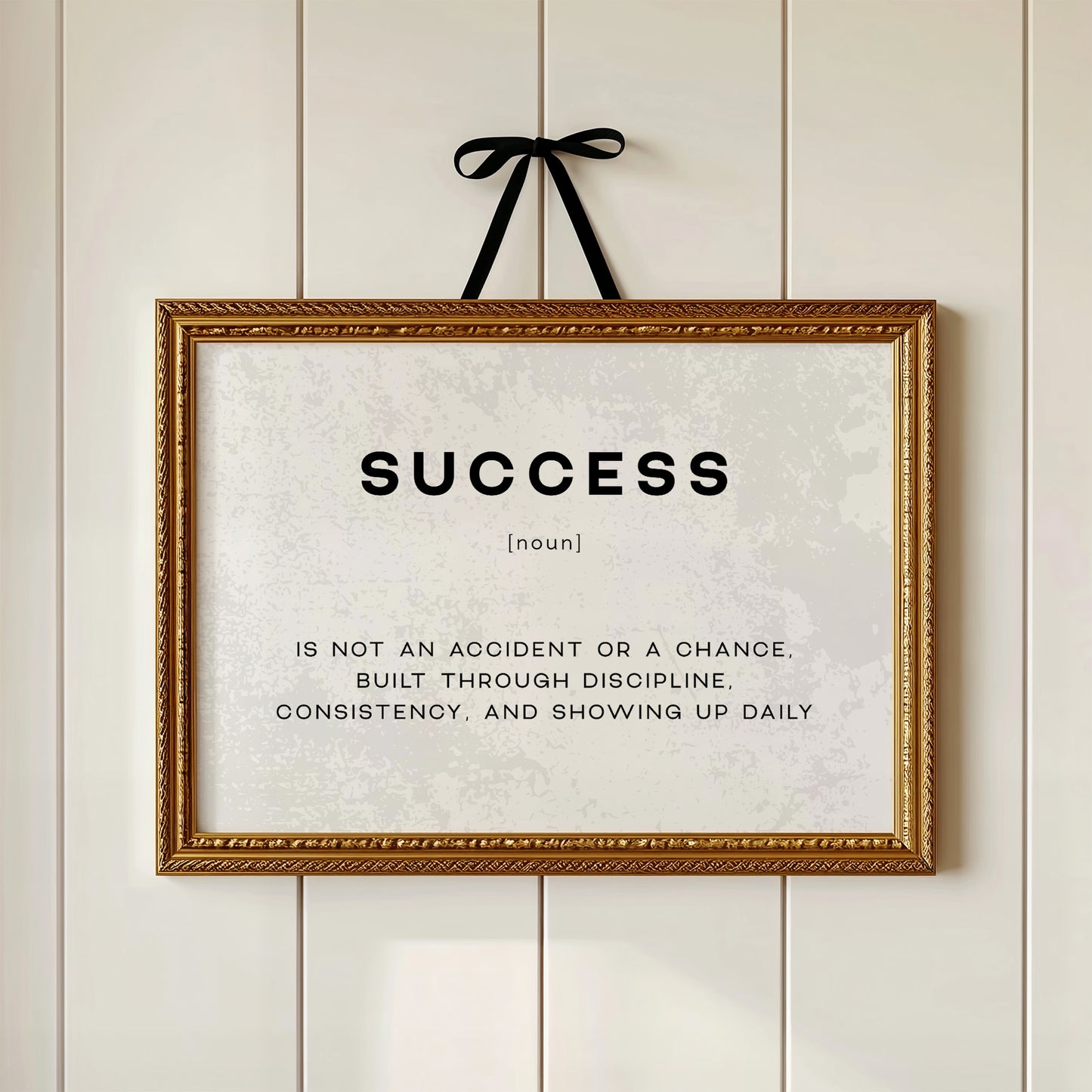 Success Definition Canvas Art | Bold Motivational Typography Print for Home Office, Gym or Entrepreneur Décor