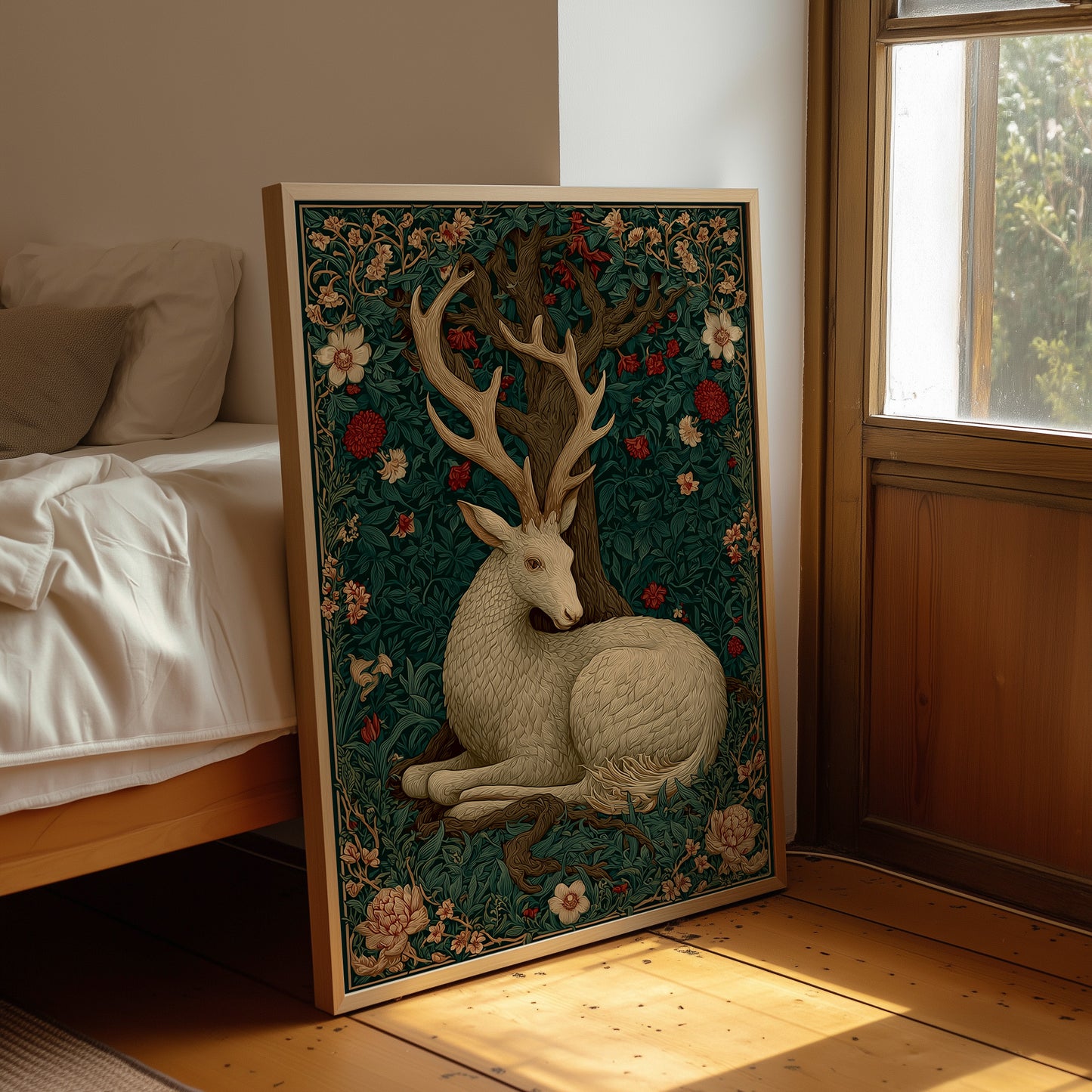 The White Stag at Rest in the Old Wood