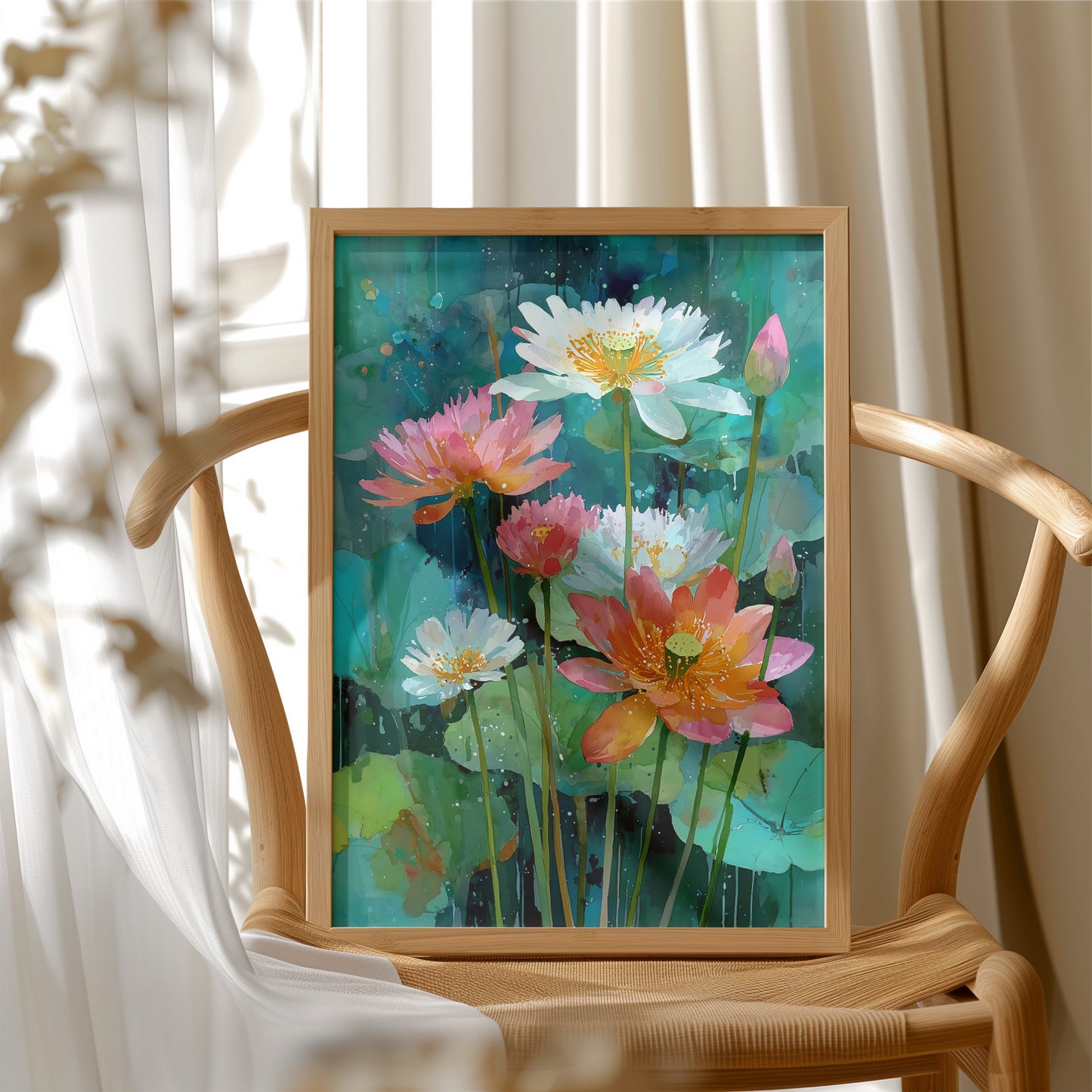 Lotus Flowers After the Rain