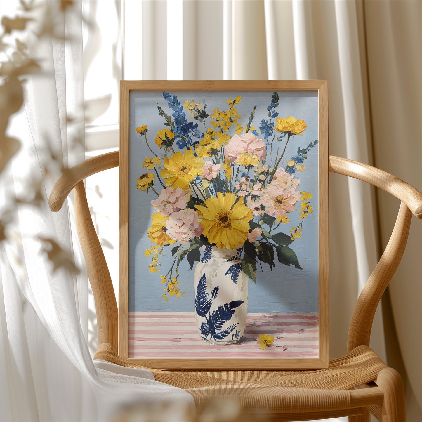 Tuesday Flowers in the Blue Vase