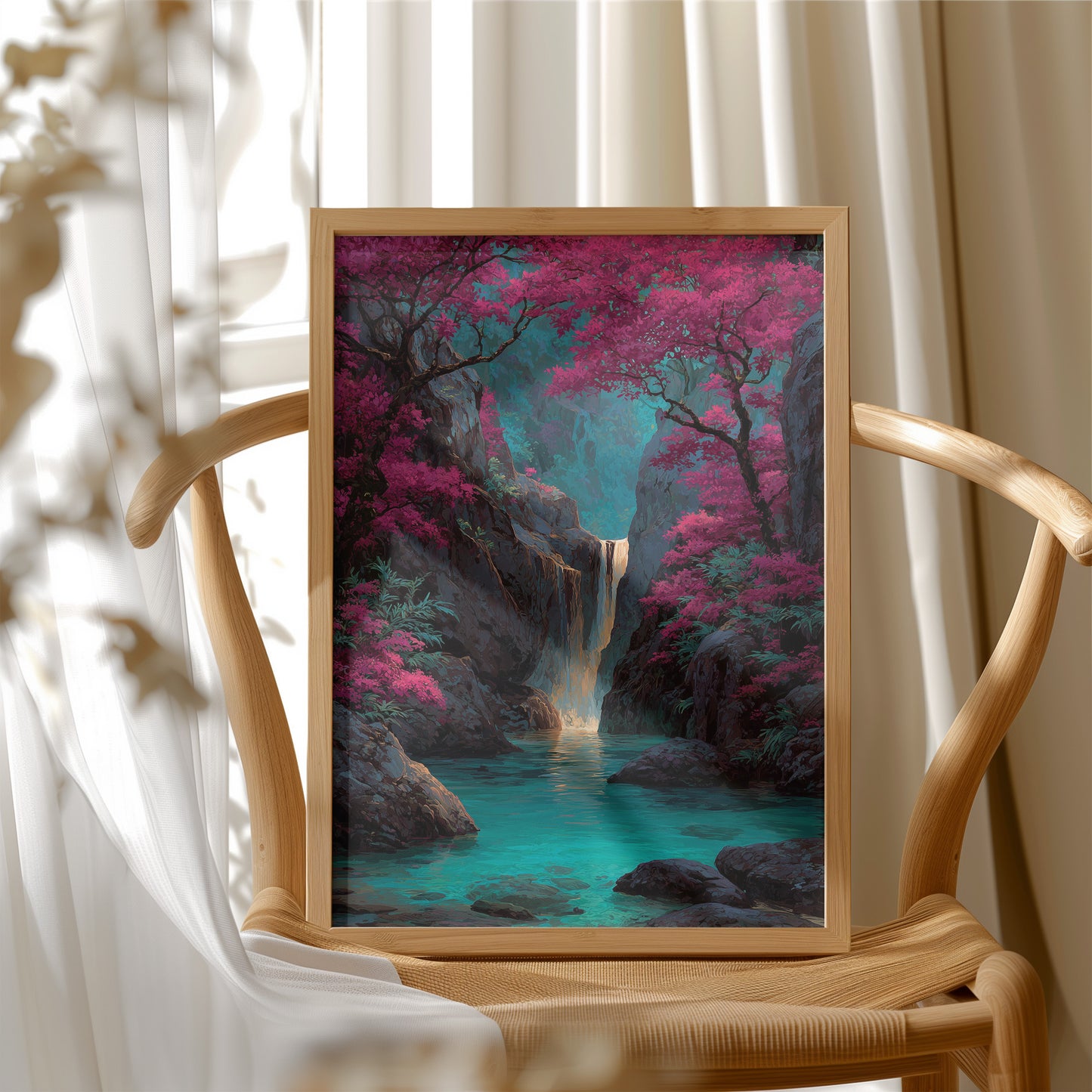 Where the Magenta Forest Meets Water