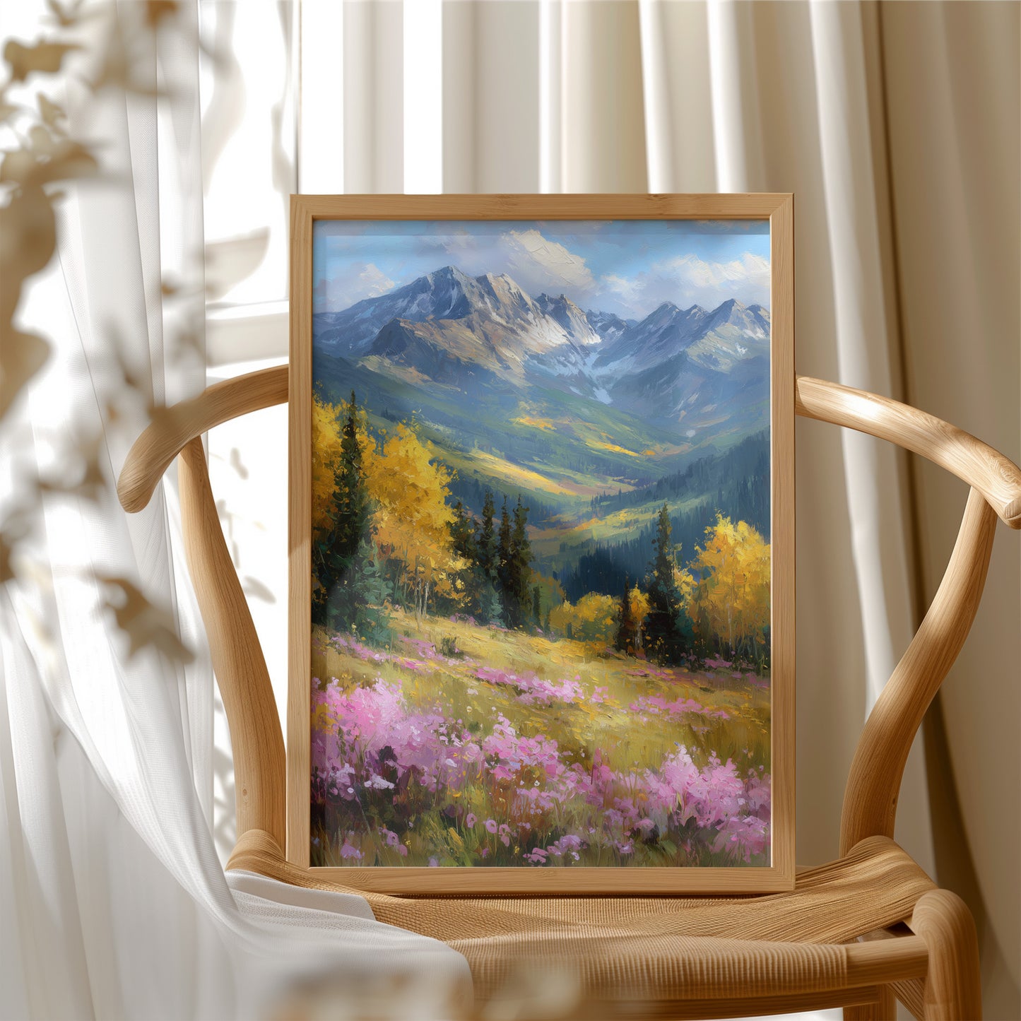 Gold Aspens, Pink Meadow, One Deep Breath