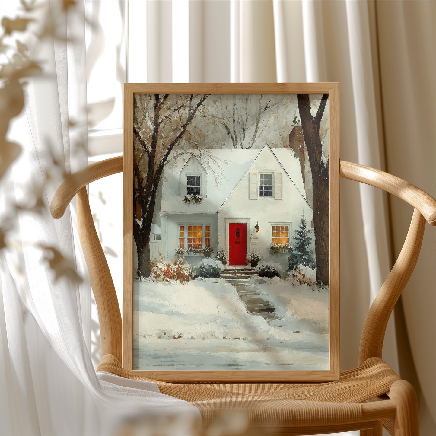 The Red Door in Winter
