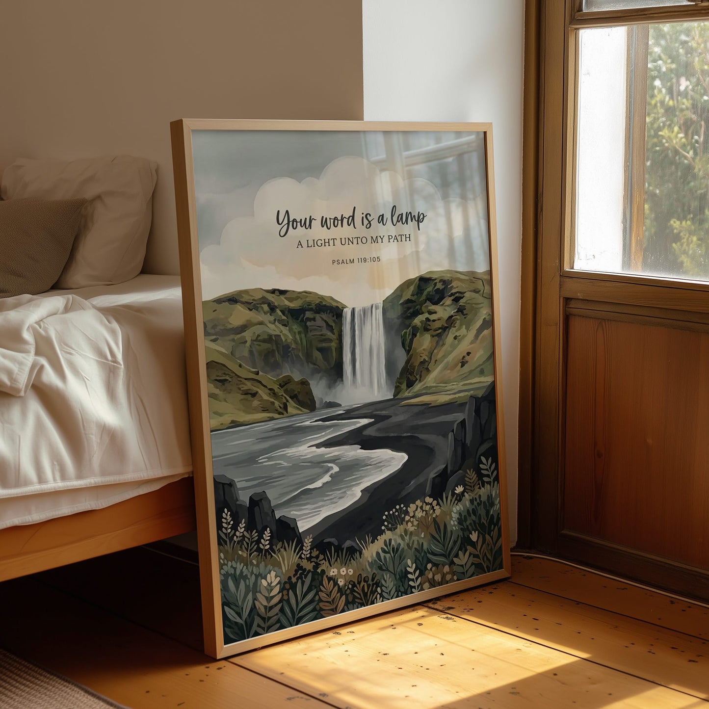 Your Word Is a Lamp: Icelandic Waterfall Shore