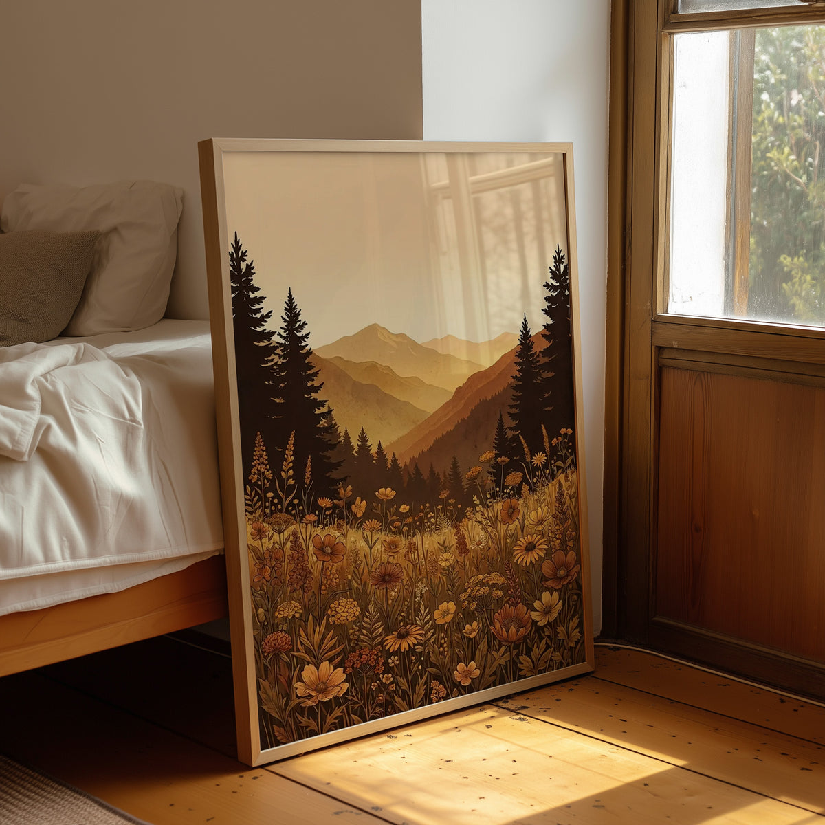 Golden Hour Meadow: Wildflowers Ignore Bedtime