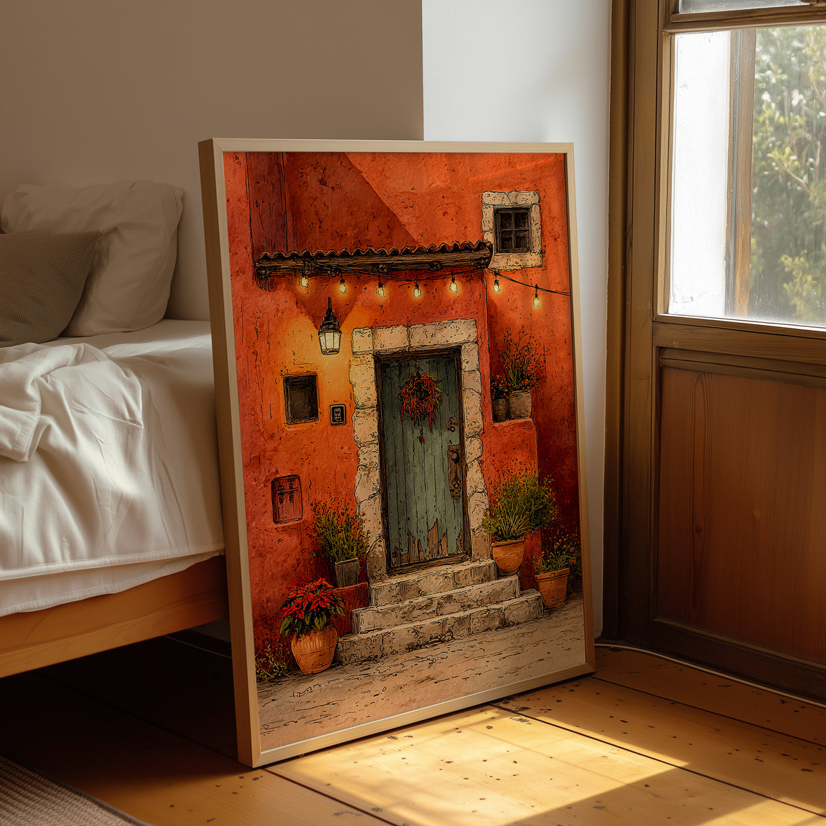 Chile Wreath Welcome: Door Has Seen Some Things