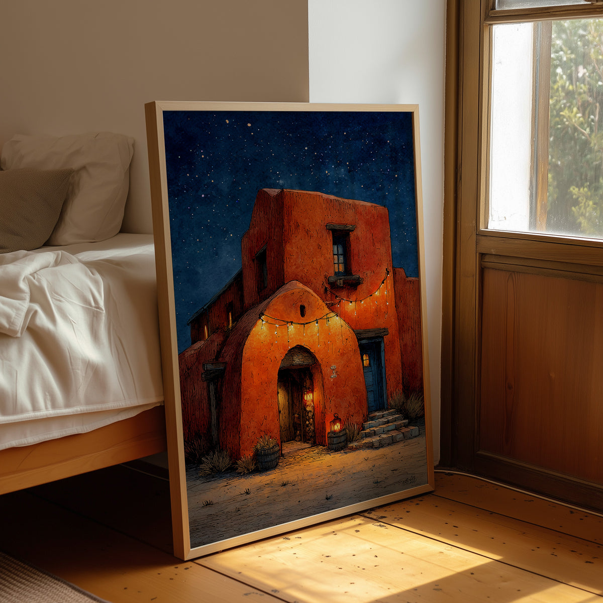 Desert Nightlight: Adobe Left the Lights On