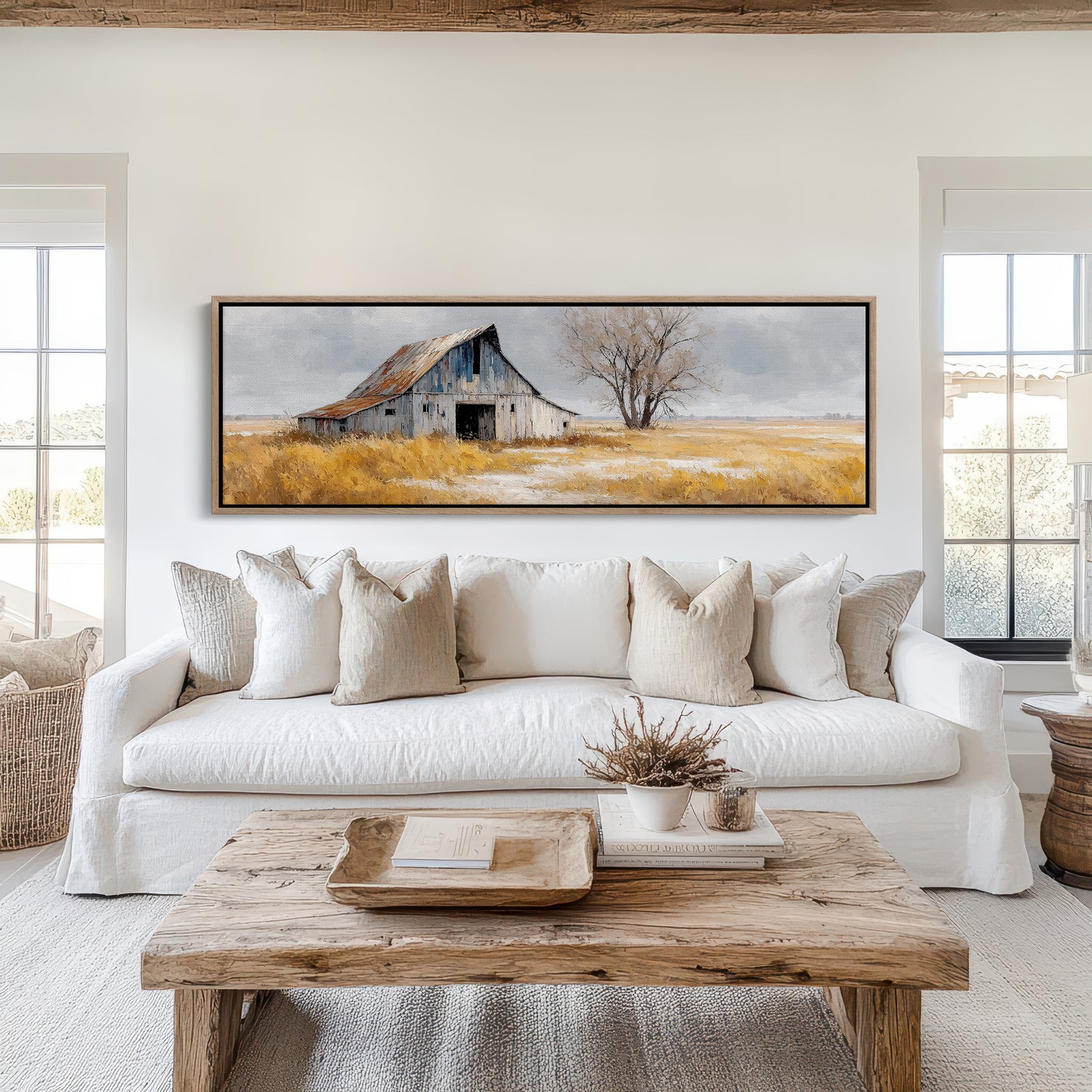 Weathered Barn Beneath Gray Skies
