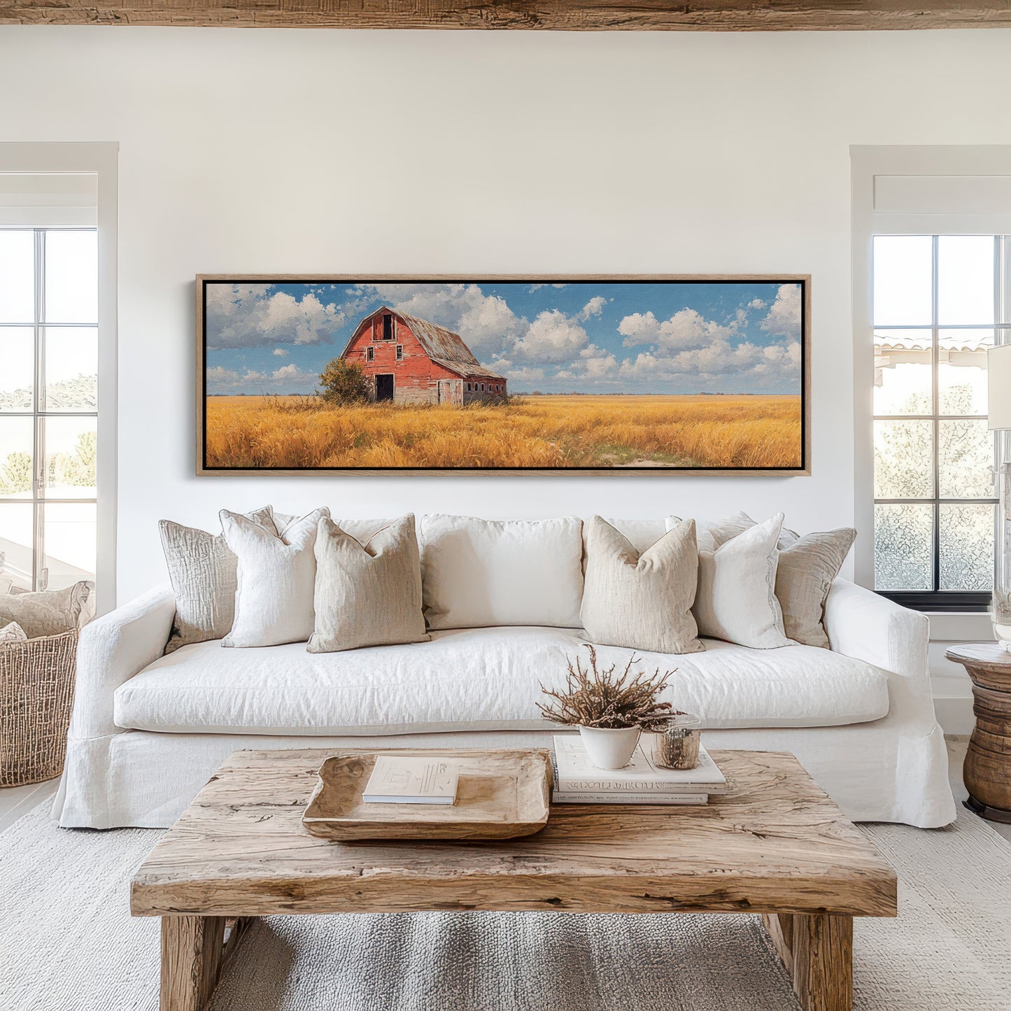 Golden Fields Red Barn