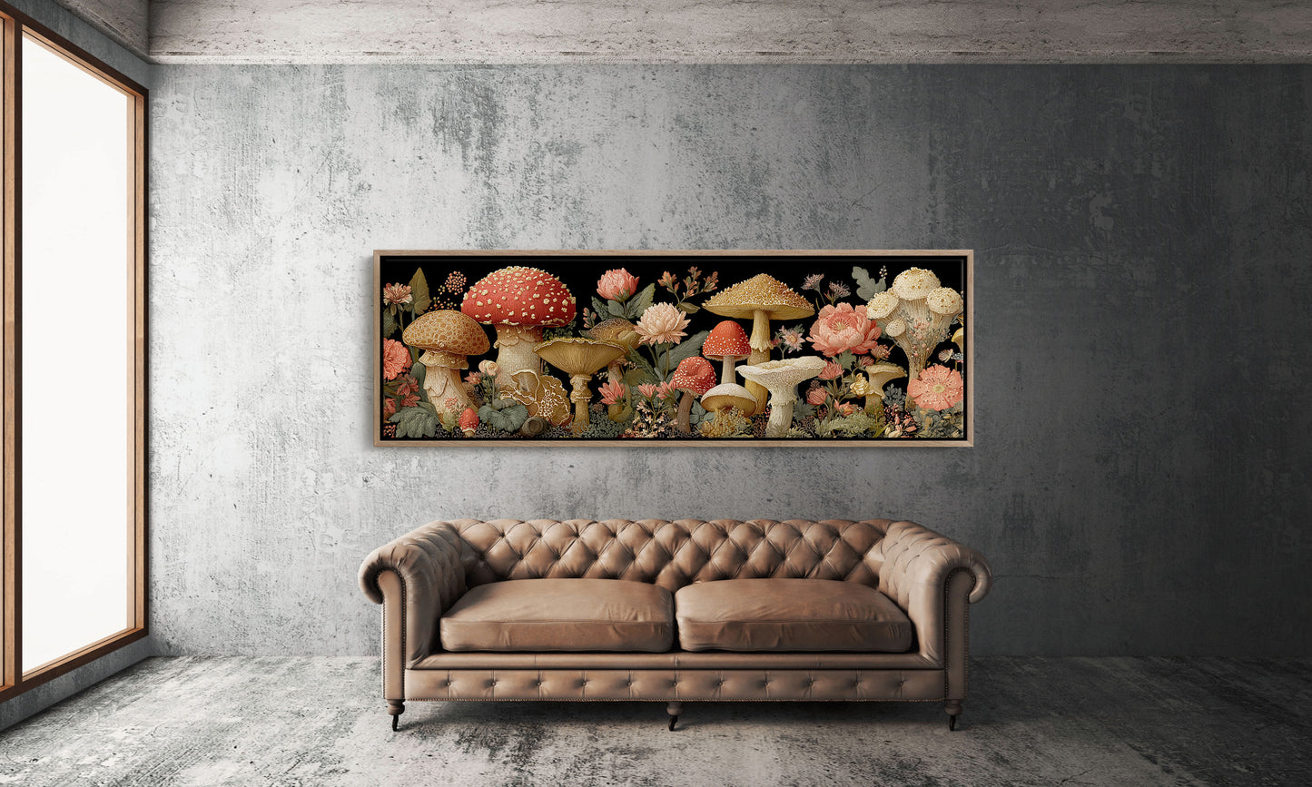 Midnight Garden Of Wild Mushrooms