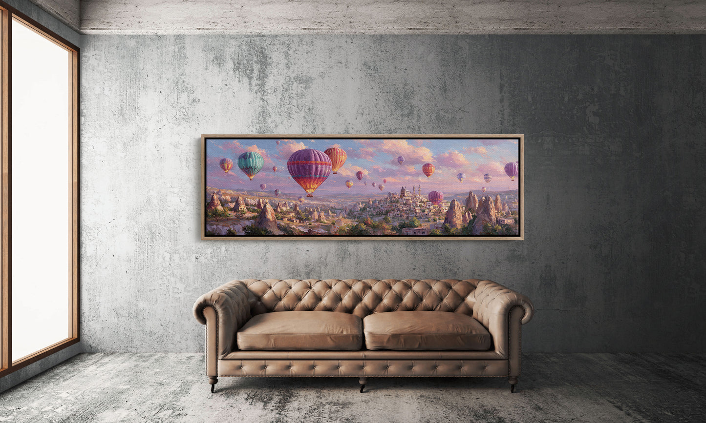 Balloons Rising Over Stone Valleys