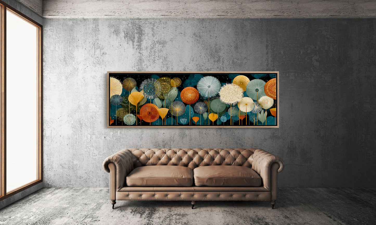 Midnight Garden Of Radiant Blooms