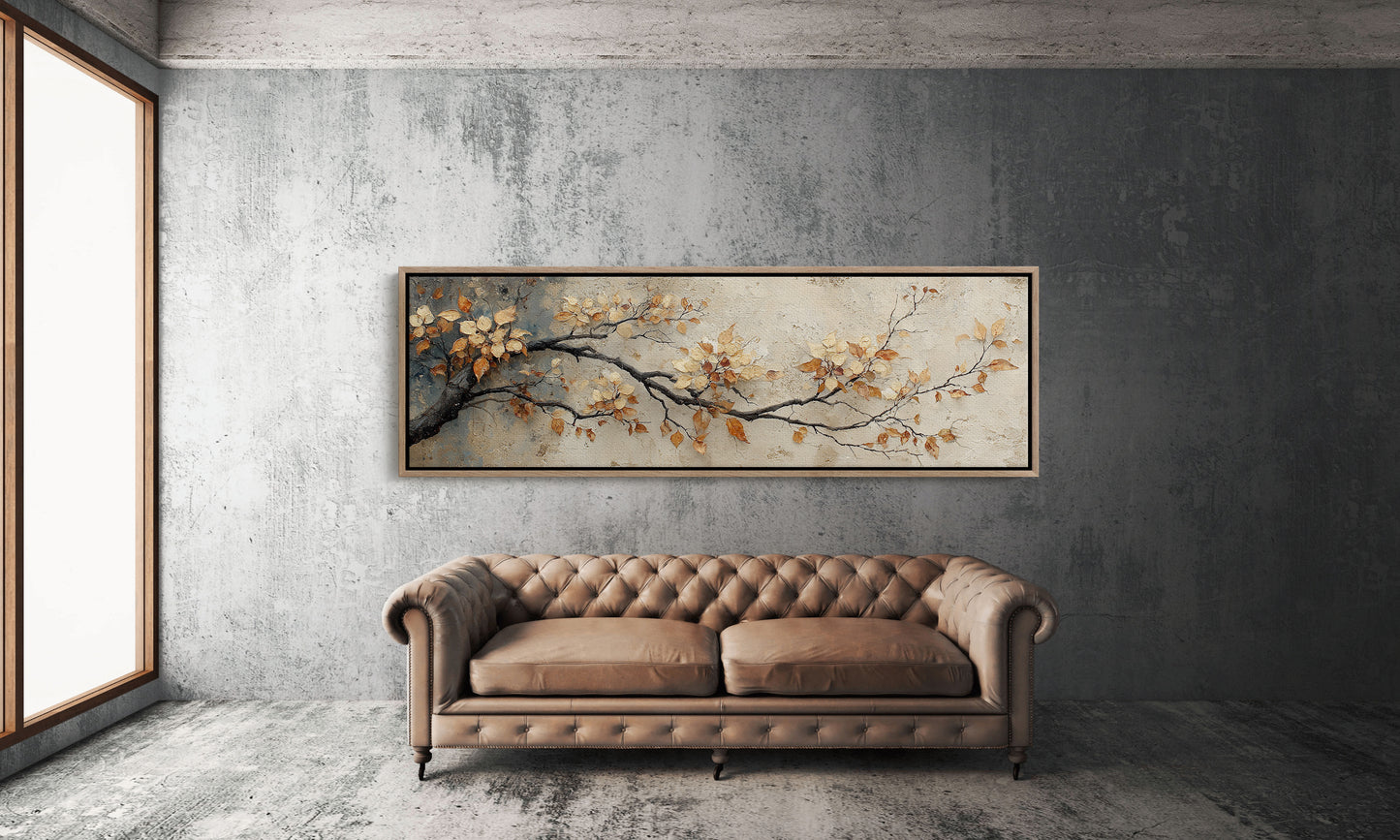 Golden Leaves On Quiet Branch