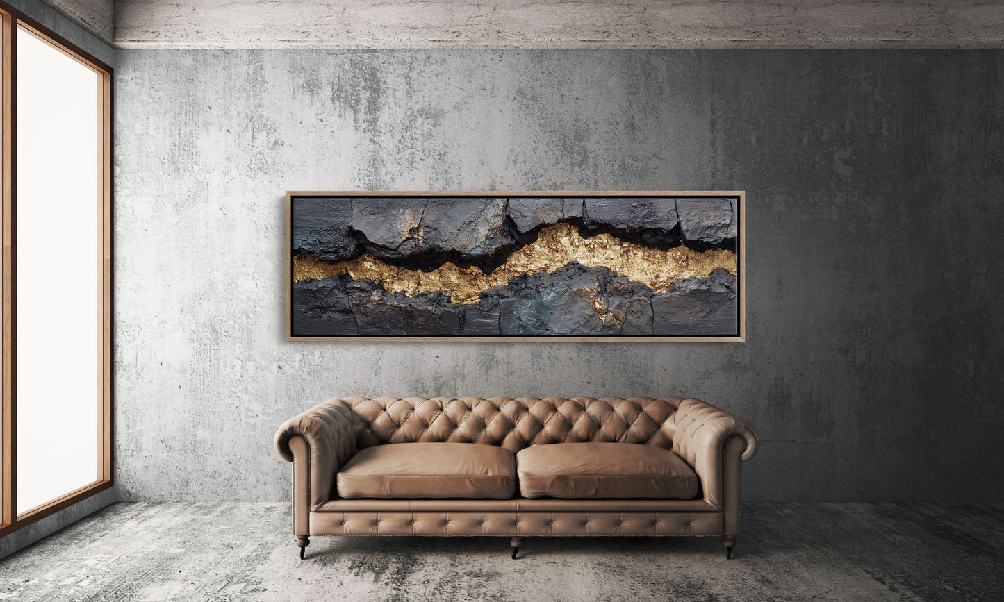 Gold Breaking Through Stone